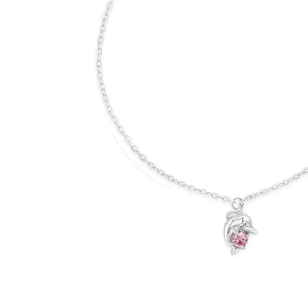 Absolute Kids Collection Silver & Pink Little Dolphin Charm Bracelet HCB311PK - Image 3