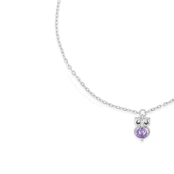 Absolute Kids Collection Silver & Amethyst Little Owl Charm Bracelet HCB312AM - Image 3