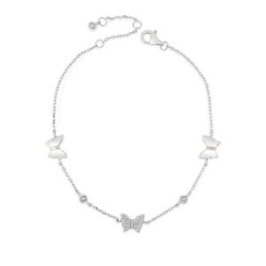Absolute Kids Collection Silver 3 Butterflies Charm Bracelet HCB313SL