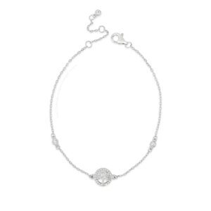 Absolute Kids Collection Silver Tree of Life & Crystal Stones Bracelet HCB314