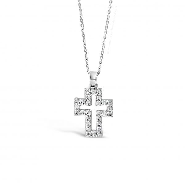 Absolute Kids Collection HCC101 Silver Cross And Chain