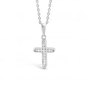 Absolute Kids Collection HCC112 Silver Cross And Chain