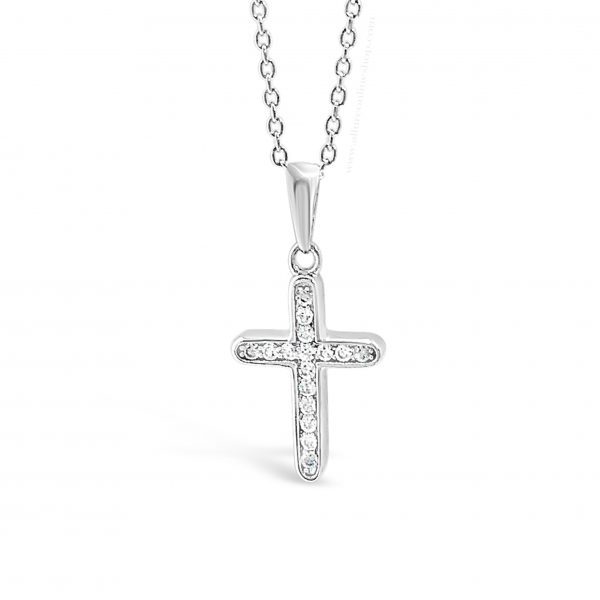 Absolute Kids Collection HCC112 Silver Cross And Chain
