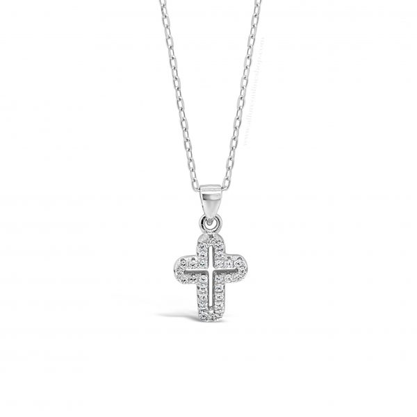 Absolute Kids Collection HCC116 Silver Cross And Chain