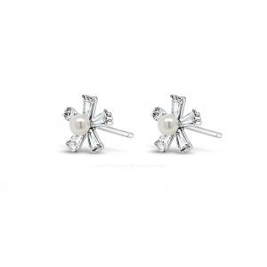 Absolute Kids Collection HCE420 Silver Flower Stud Earrings