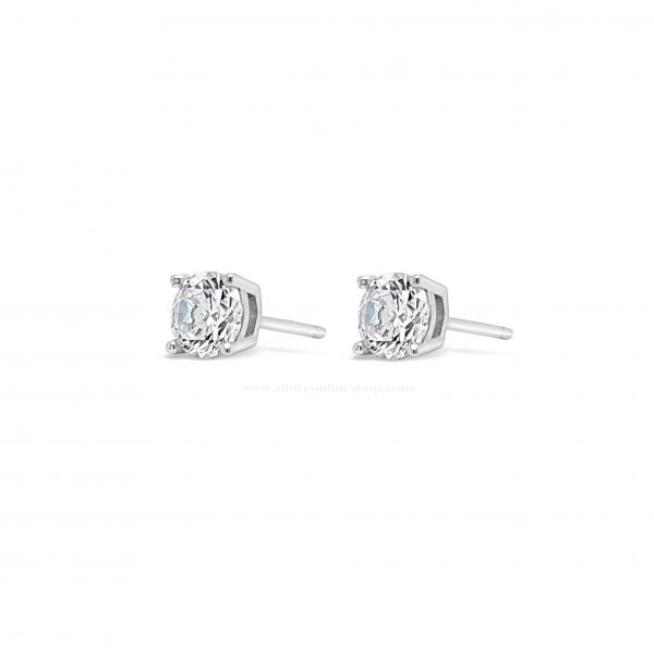 Absolute Kids Collection HCE427 Silver 5mm Cubic Zirconia Stud Earrings