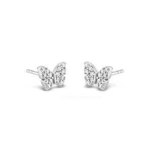 Absolute Kids Collection Silver Butterfly Earrings HCE434