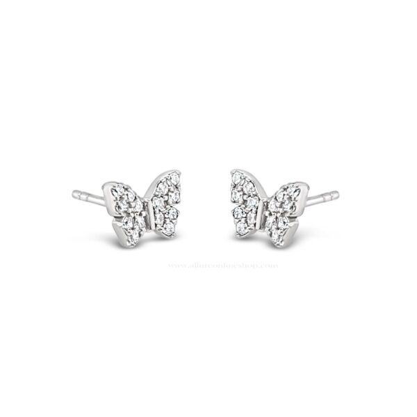 Absolute Kids Collection Silver Butterfly Earrings HCE434