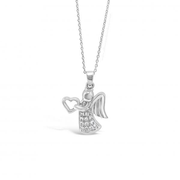 Absolute Kids Collection HCP201 Silver Angel Pendant And Chain