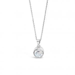 Absolute Kids Collection HCP203 Silver Solitaire Pendant And Chain