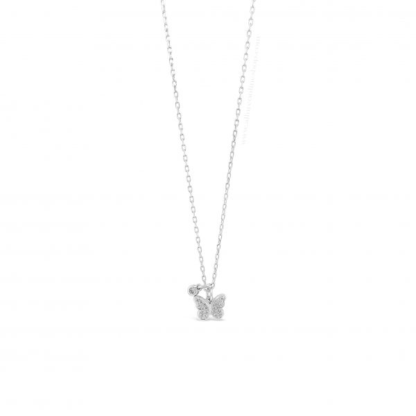 Absolute Kids Collection HCP210 Silver Butterfly Pendant And Chain - Image 3