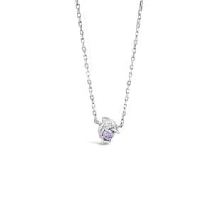 Absolute Kids Collection Silver & Amethyst Little Dolphin Pendant And Chain HCP230AM