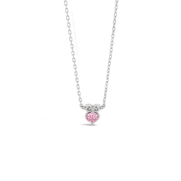 Absolute Kids Collection Silver & Pink Little Owl Pendant And Chain HCP231PK