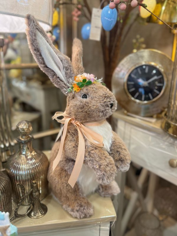 Easter Bunny with Beige Ribbon