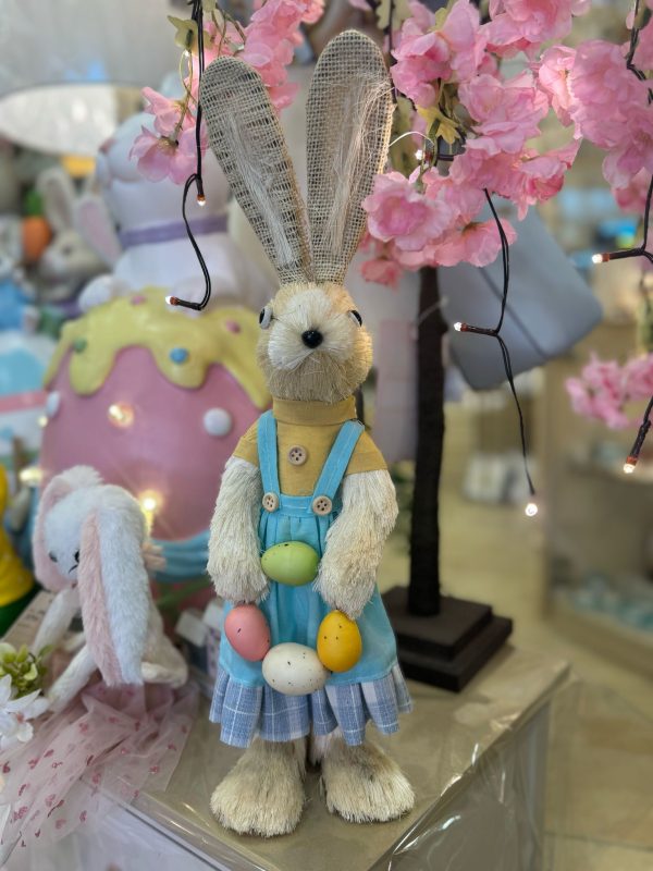 Easter Bunny Girl with Egg Wreath Small