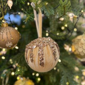 Luxurious Champagne Velvet Sequin Bauble
