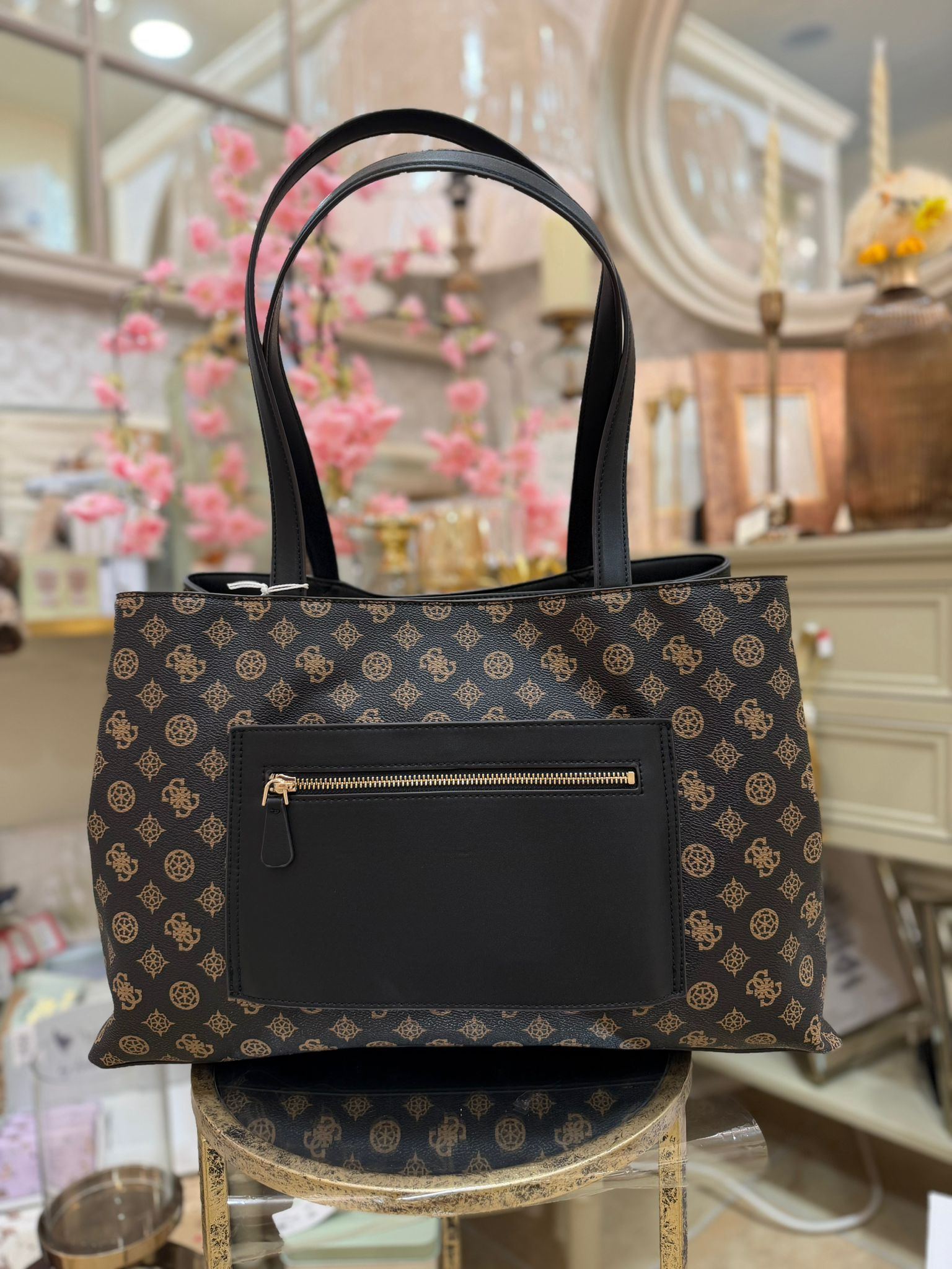 GUESS Wilder 4G Peony Logo Shopper Brown Logo - Image 2