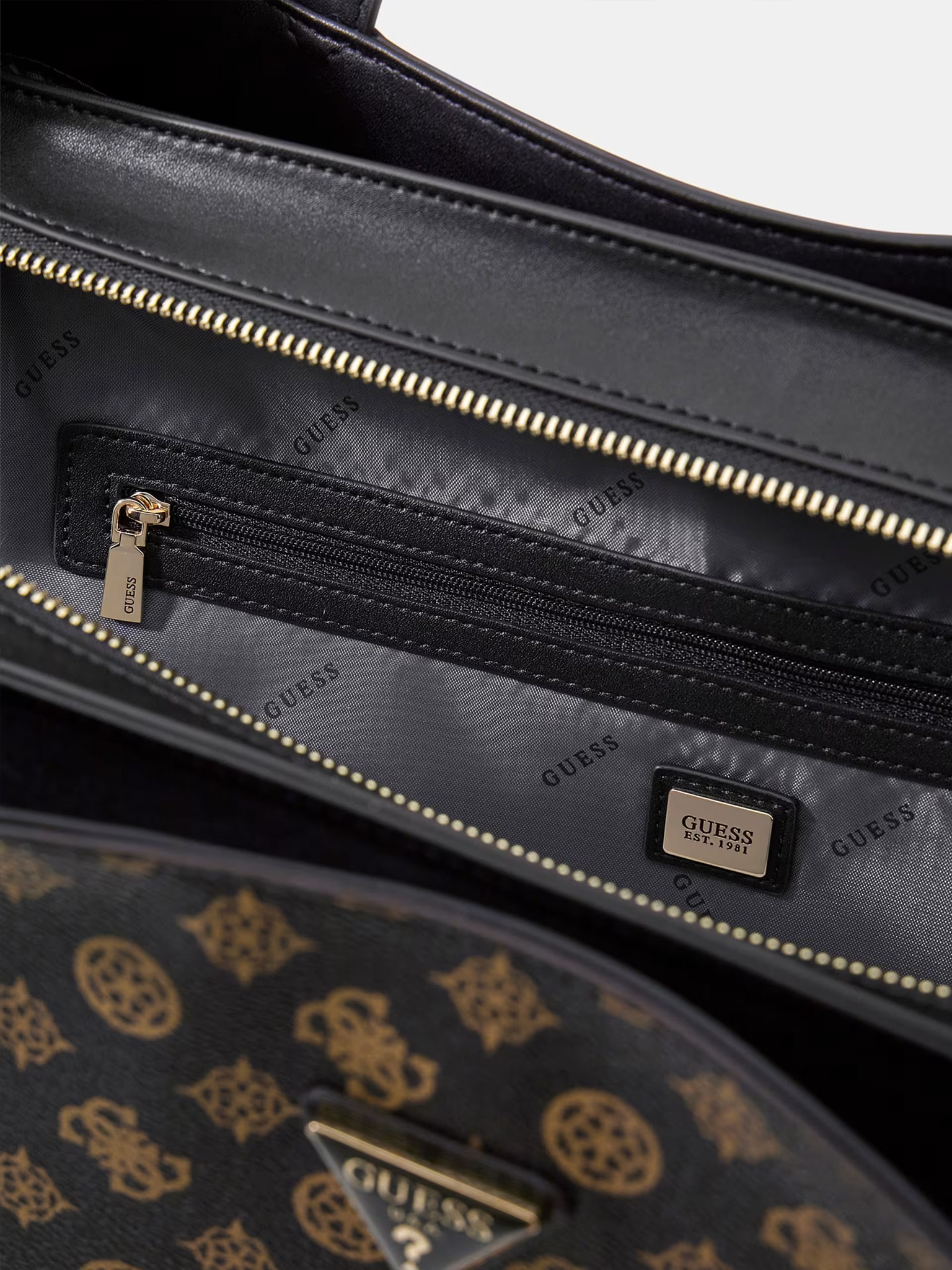 GUESS Wilder 4G Peony Logo Shopper Brown Logo - Image 3