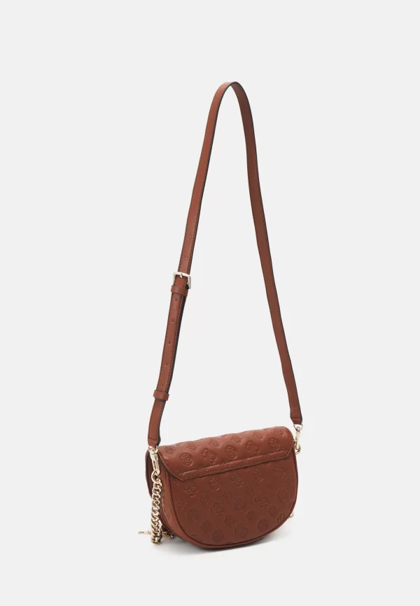 GUESS La Femme Debossed-logo Flap Shoulder Bag Cognac - Image 6