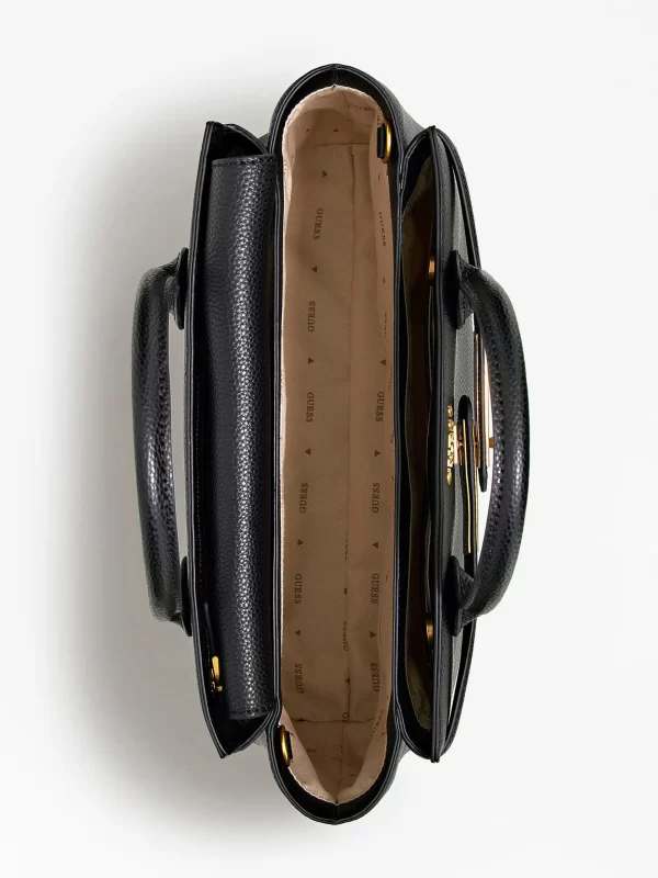 GUESS Enisa High Society Satchel Black - Image 5