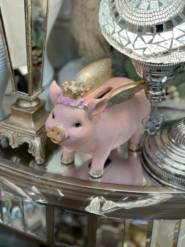 Glitter Covered Pig Moneybank