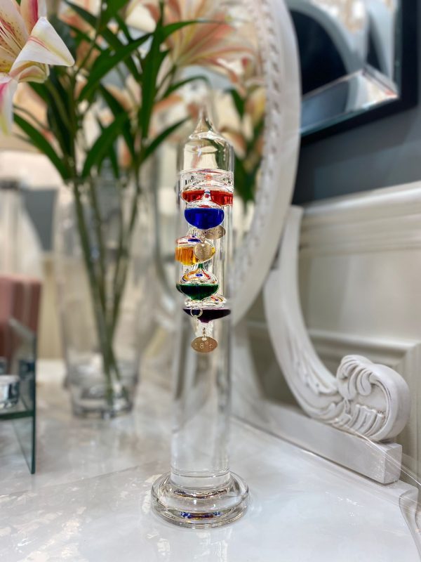 Galileo Thermometer - 33cm Multi Coloured 5 Bulb