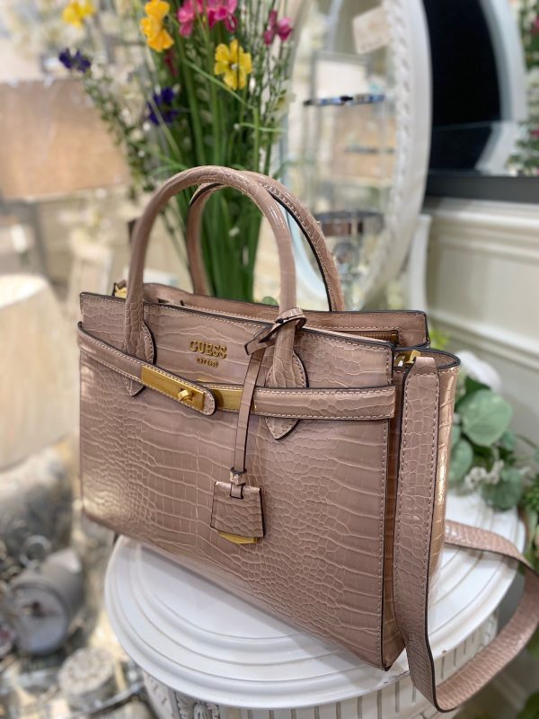 GUESS Enisa High Society Satchel Camel - Image 3