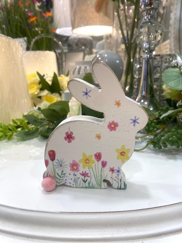 Pastel Bunny Block Multicolour Flowers