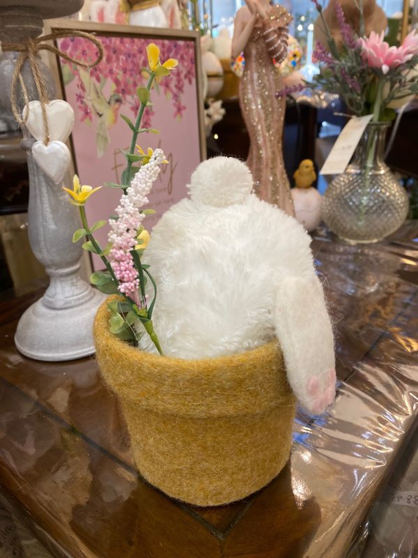 'Bunny Bums' In Flower Pot White - Image 2
