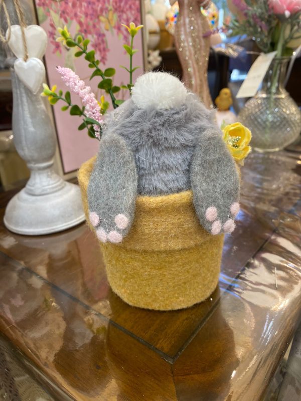 'Bunny Bums' In Flower Pot Grey