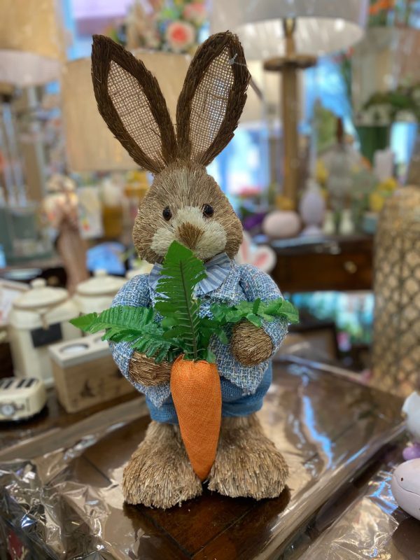 Bunny Love With Basket Medium Blue