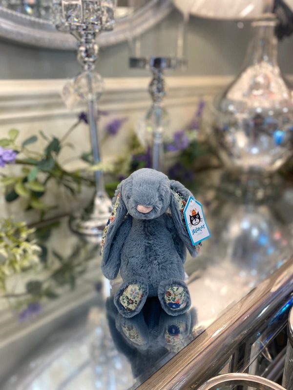 JellyCat Blossom Dusky Blue Bunny Medium
