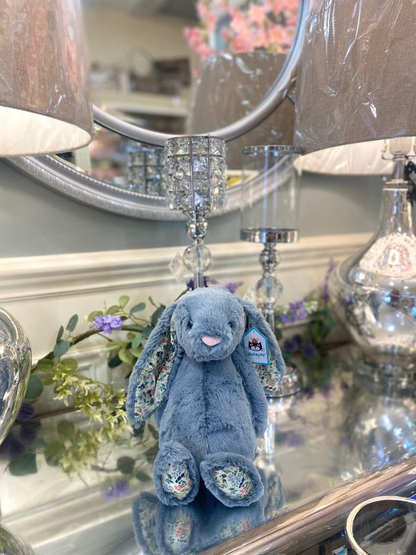 JellyCat Blossom Dusky Blue Bunny Small