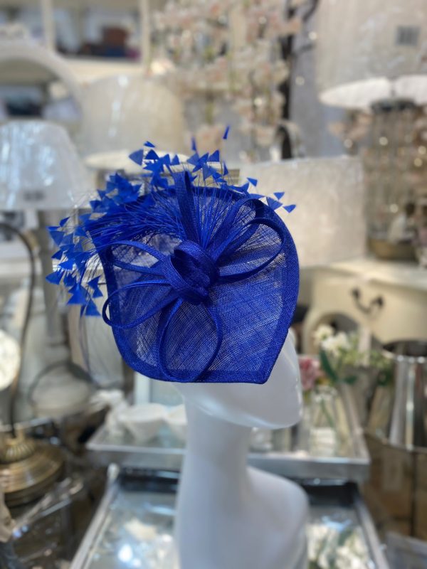 Sapphire Blue Fascinator With Ribbon Detail