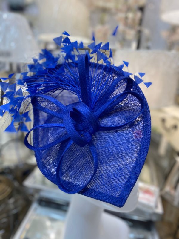 Sapphire Blue Fascinator With Ribbon Detail - Image 2