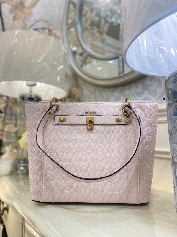 GUESS Noelle 4G Logo Shopper Soft Pink