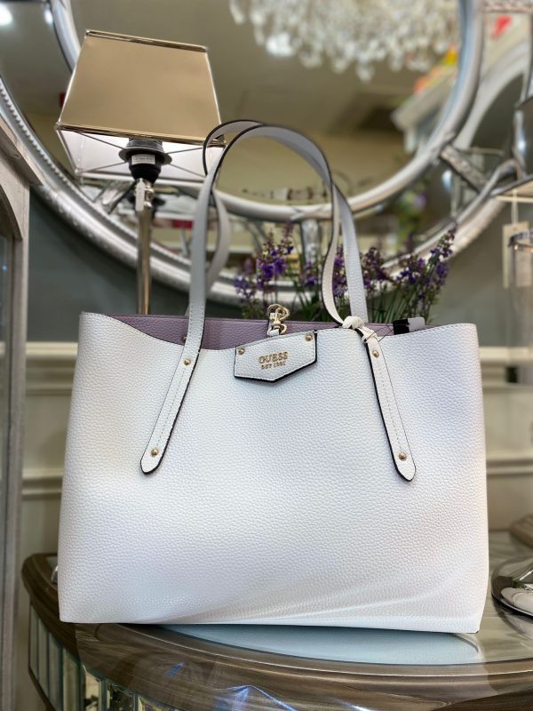 GUESS Brenton Shopper Pochette Reversible White