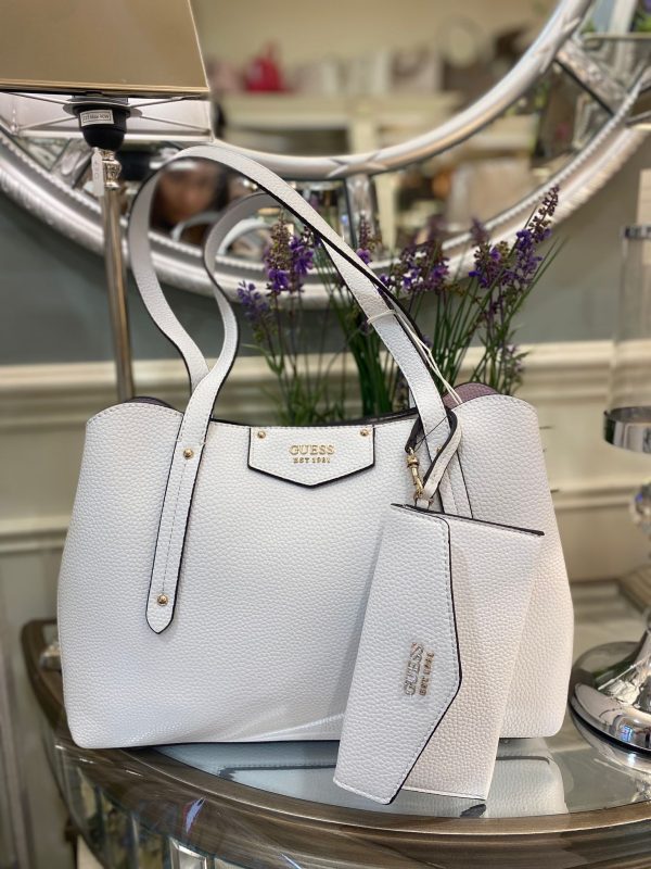 GUESS Eco Brenton Shopper White