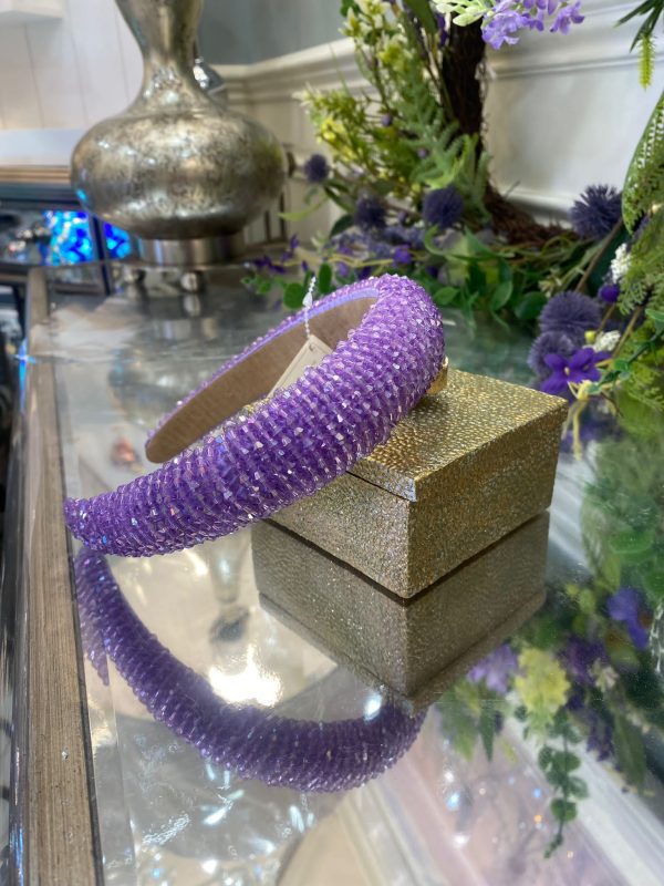 Purple Headband with Purple Crystals - Image 2
