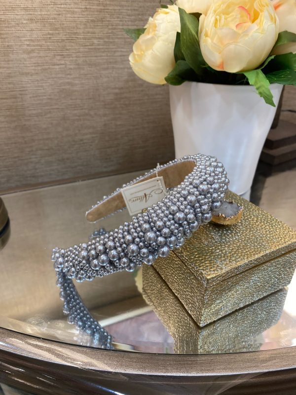 Headband with Silver Pearl Details - Image 2