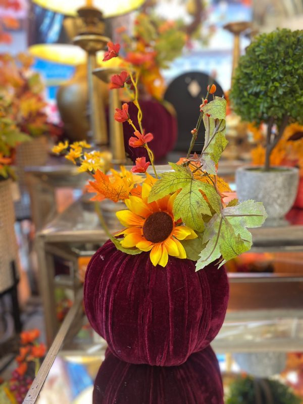 14" Pumpkin with Sunflowers & Pumpkins (35.56 cm)