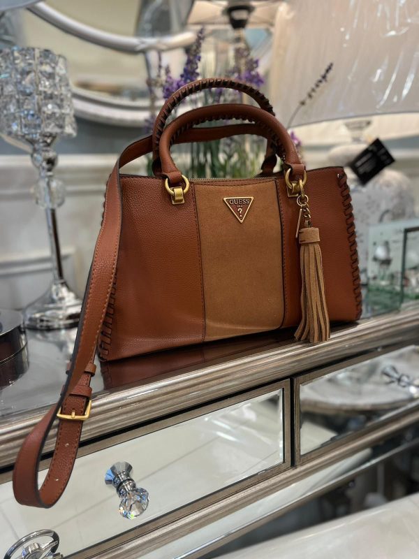 GUESS Kaoma Satchel Beige - Image 3