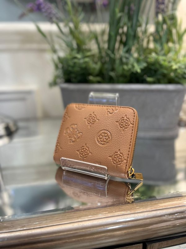 GUESS Helaina SLG Small Zip Around Caramel - Image 3