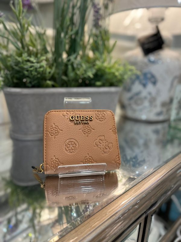 GUESS Helaina SLG Small Zip Around Caramel - Image 2