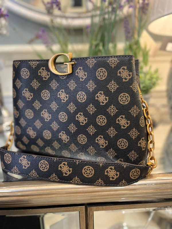 Guess G Vibe Shoulder Bag Mocha - Image 2