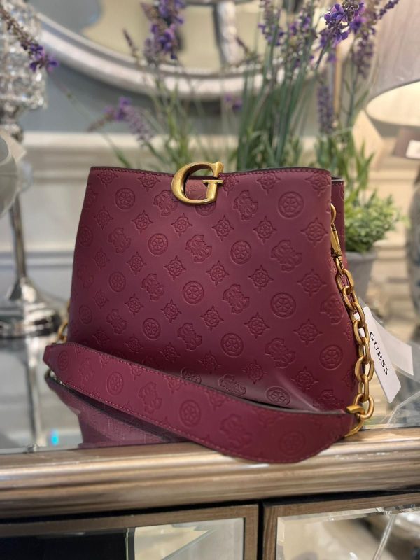 Guess G Vibe Shoulder Bag Merlot - Image 2