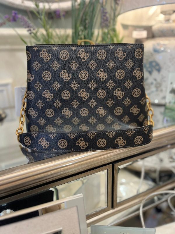 Guess G Vibe Shoulder Bag Mocha - Image 3