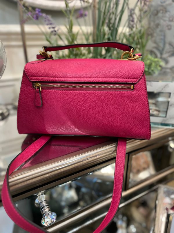 GUESS Enisa Top Handle Flap Magenta - Image 2