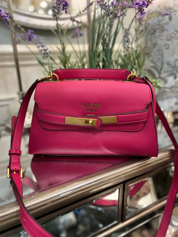 GUESS Enisa Top Handle Flap Magenta