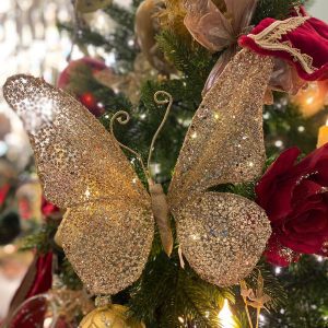 Golden Large Sequin Butterfly 23x 29cm